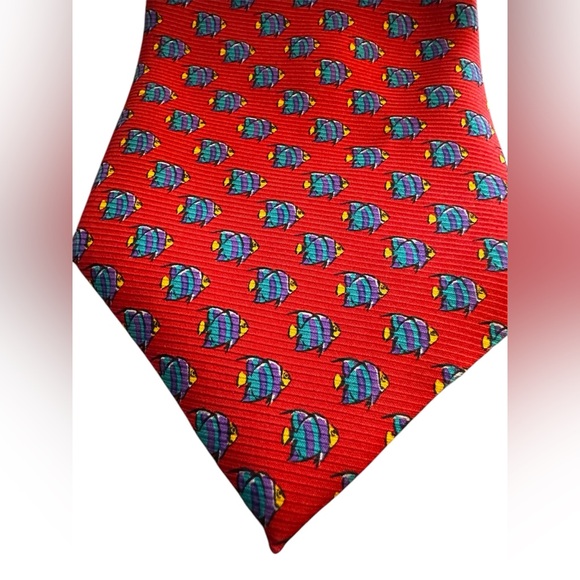 Lauren Ralph Lauren 100% silk fish tie vintage - Picture 4 of 6